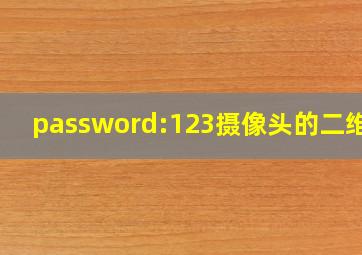 password:123摄像头的二维码