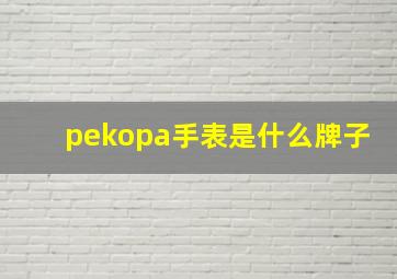 pekopa手表是什么牌子