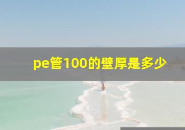 pe管100的壁厚是多少