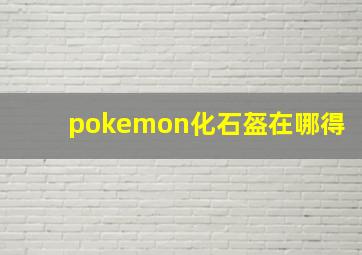 pokemon化石盔在哪得