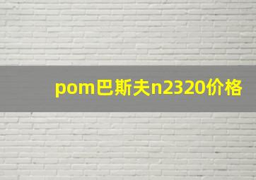 pom巴斯夫n2320价格