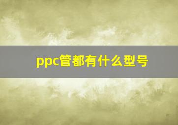 ppc管都有什么型号