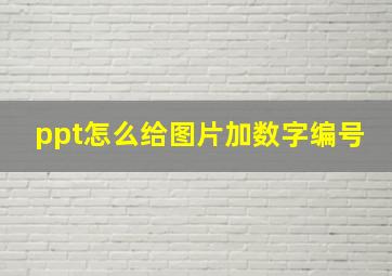 ppt怎么给图片加数字编号