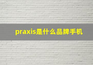 praxis是什么品牌手机