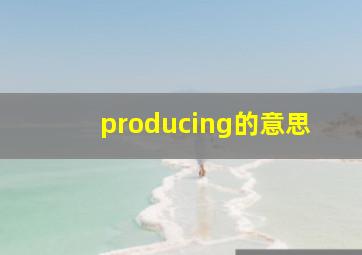 producing的意思