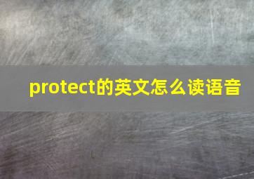 protect的英文怎么读语音