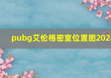 pubg艾伦格密室位置图2024