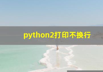 python2打印不换行