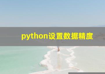 python设置数据精度