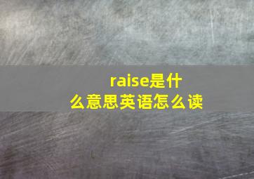 raise是什么意思英语怎么读