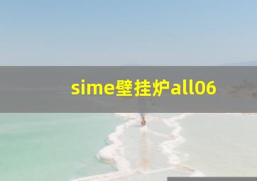 sime壁挂炉all06