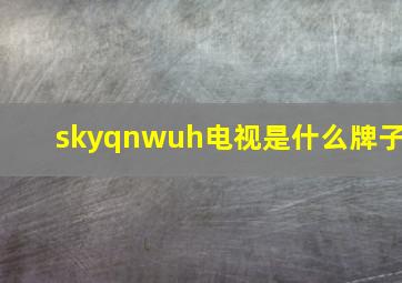 skyqnwuh电视是什么牌子