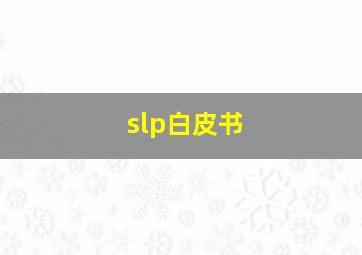 slp白皮书