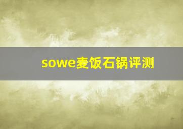 sowe麦饭石锅评测