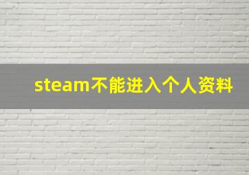 steam不能进入个人资料