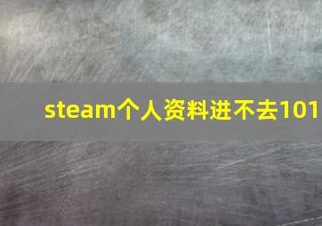 steam个人资料进不去101