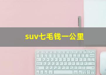 suv七毛钱一公里