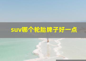 suv哪个轮胎牌子好一点