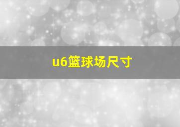 u6篮球场尺寸