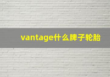 vantage什么牌子轮胎