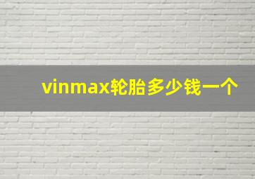 vinmax轮胎多少钱一个