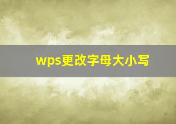 wps更改字母大小写