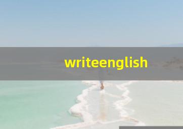 writeenglish