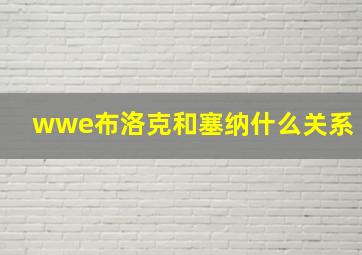 wwe布洛克和塞纳什么关系