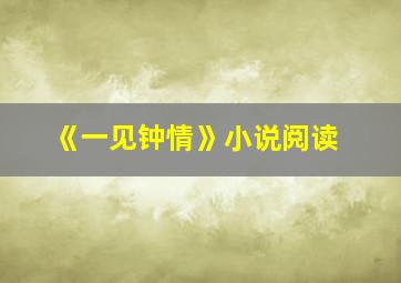 《一见钟情》小说阅读