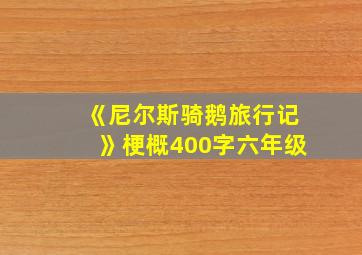 《尼尔斯骑鹅旅行记》梗概400字六年级