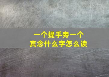 一个提手旁一个宾念什么字怎么读