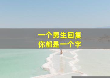 一个男生回复你都是一个字