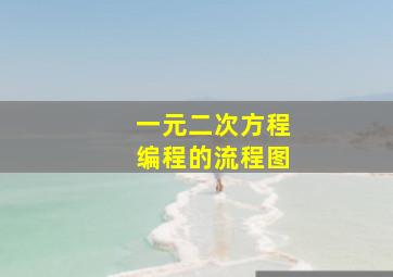 一元二次方程编程的流程图