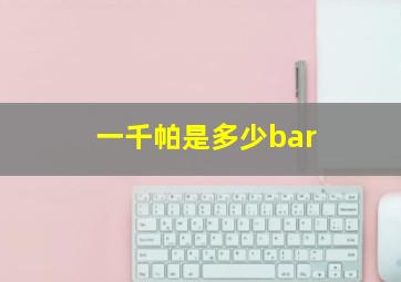 一千帕是多少bar