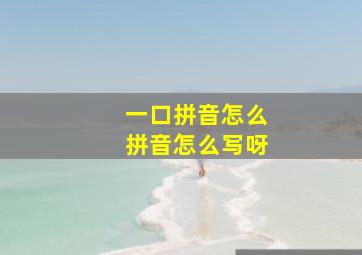 一口拼音怎么拼音怎么写呀