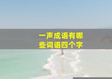 一声成语有哪些词语四个字