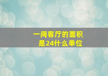 一间客厅的面积是24什么单位