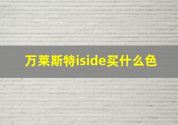 万莱斯特iside买什么色