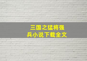 三国之猛将强兵小说下载全文