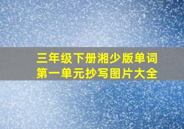 三年级下册湘少版单词第一单元抄写图片大全