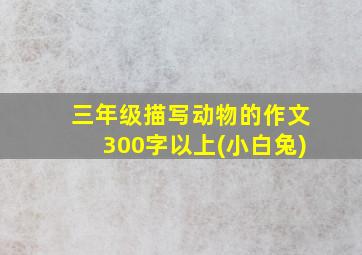 三年级描写动物的作文300字以上(小白兔)