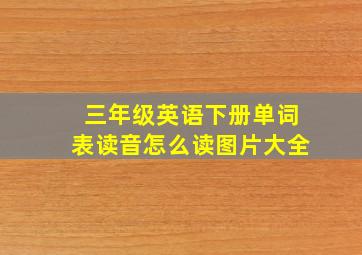 三年级英语下册单词表读音怎么读图片大全