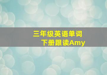 三年级英语单词下册跟读Amy