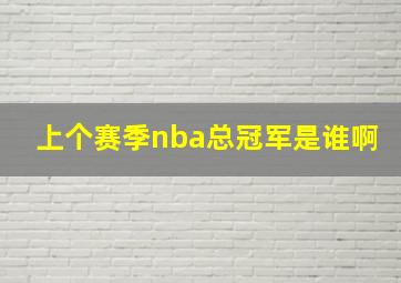 上个赛季nba总冠军是谁啊