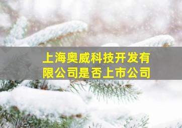 上海奥威科技开发有限公司是否上市公司