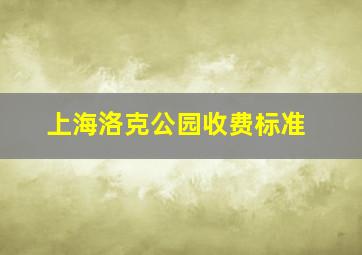 上海洛克公园收费标准