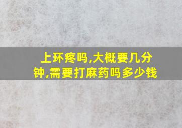 上环疼吗,大概要几分钟,需要打麻药吗多少钱