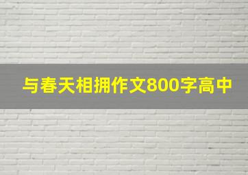 与春天相拥作文800字高中