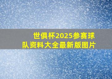 世俱杯2025参赛球队资料大全最新版图片