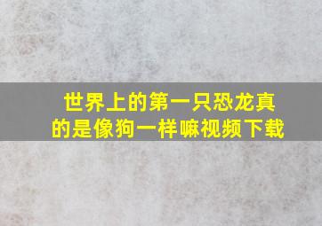 世界上的第一只恐龙真的是像狗一样嘛视频下载